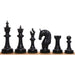Bath Staunton chess pieces in ebony, 118mm king