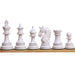 108mm king and matching chessmen in Red Lacquered Boxwood and White Lacquered Boxwood