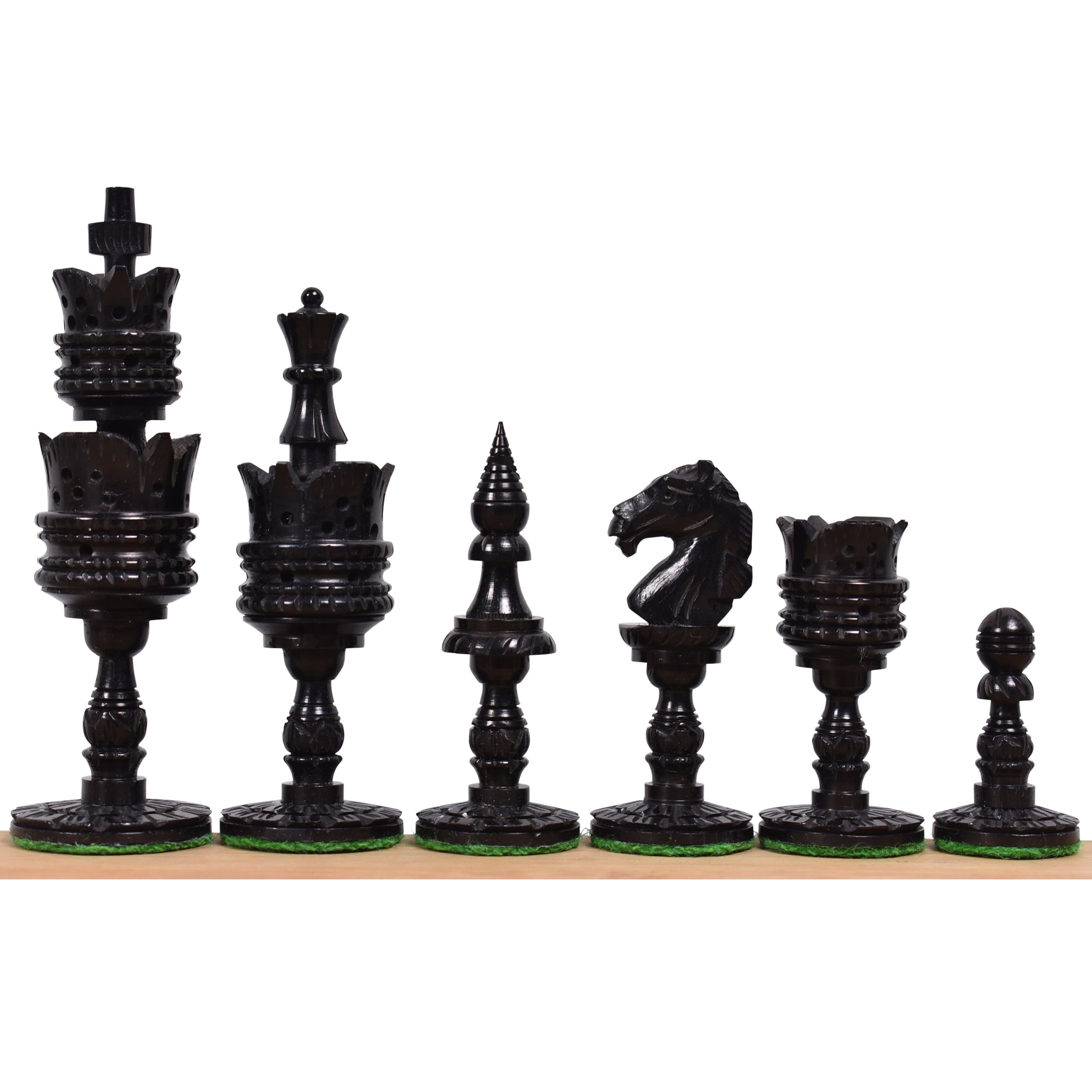 Lotus Series Hand Carved Camel Bone 103mm Chess Pieces