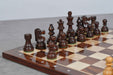 French Lardy Compact chess set, sheesham and boxwood, hand carved in India