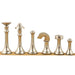 Contemporary Brass 78mm Chess Pieces