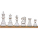 Prime Staunton Burgundy and White 97mm Chess Pieces