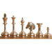 34 piece metallic grey and gold chessmen set