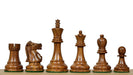 Sheesham chess pieces with a 96mm king and weighted felted bases