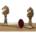 English Series Pre-Staunton Antiqued Camel Bone 95mm Chess Pieces