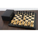 34 piece ebonised boxwood chessmen set