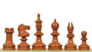 William Hallett chess pieces, golden dyed wood and boxwood, hand carved in India