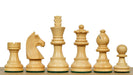 Tournament Staunton chess pieces with German Knight in sheesham, 77mm king