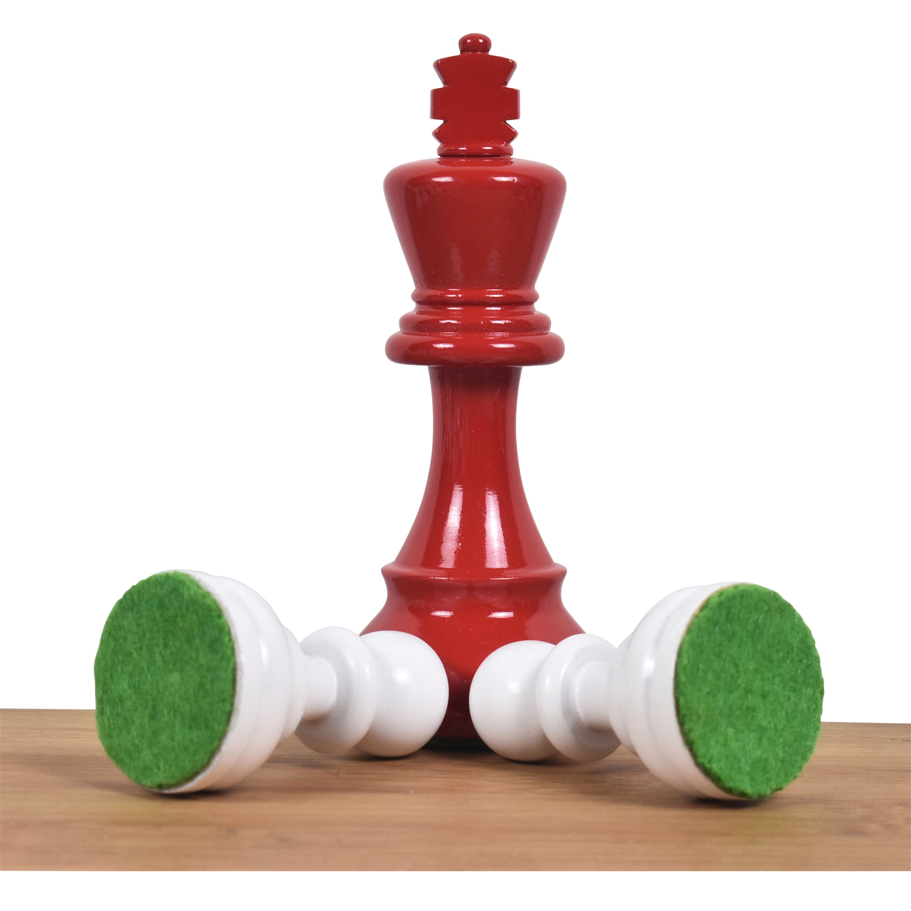 Painted Lacquered Staunton 97mm Chess Pieces