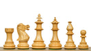 Anjan chess pieces with a 93mm king and weighted felted bases