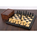 Ebonised Boxwood chessmen cut for 45 to 50mm squares