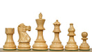 Rosewood chess pieces with a 97mm king and weighted felted bases