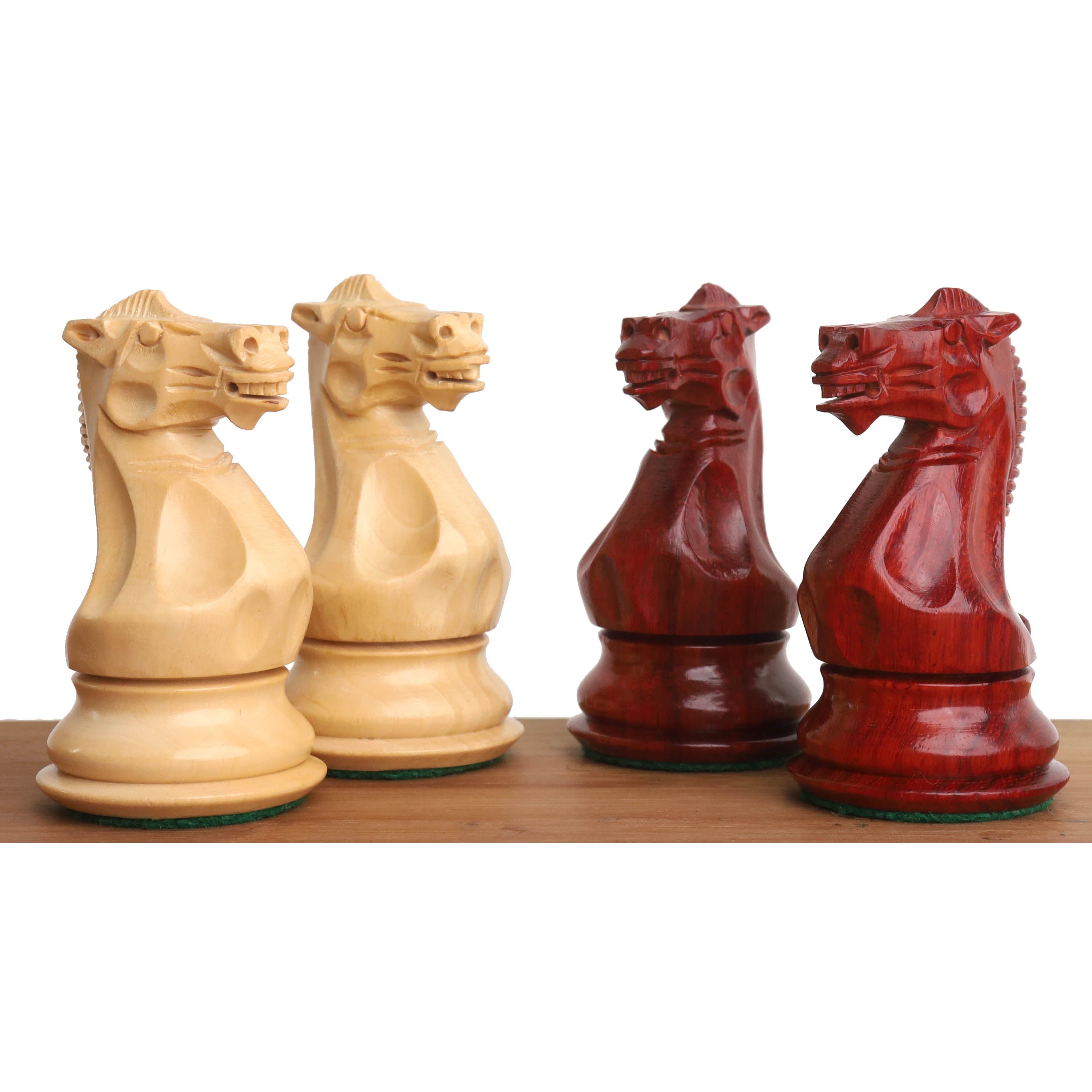 34 piece chessmen set in Bud Rosewood (African Padauk) and Boxwood