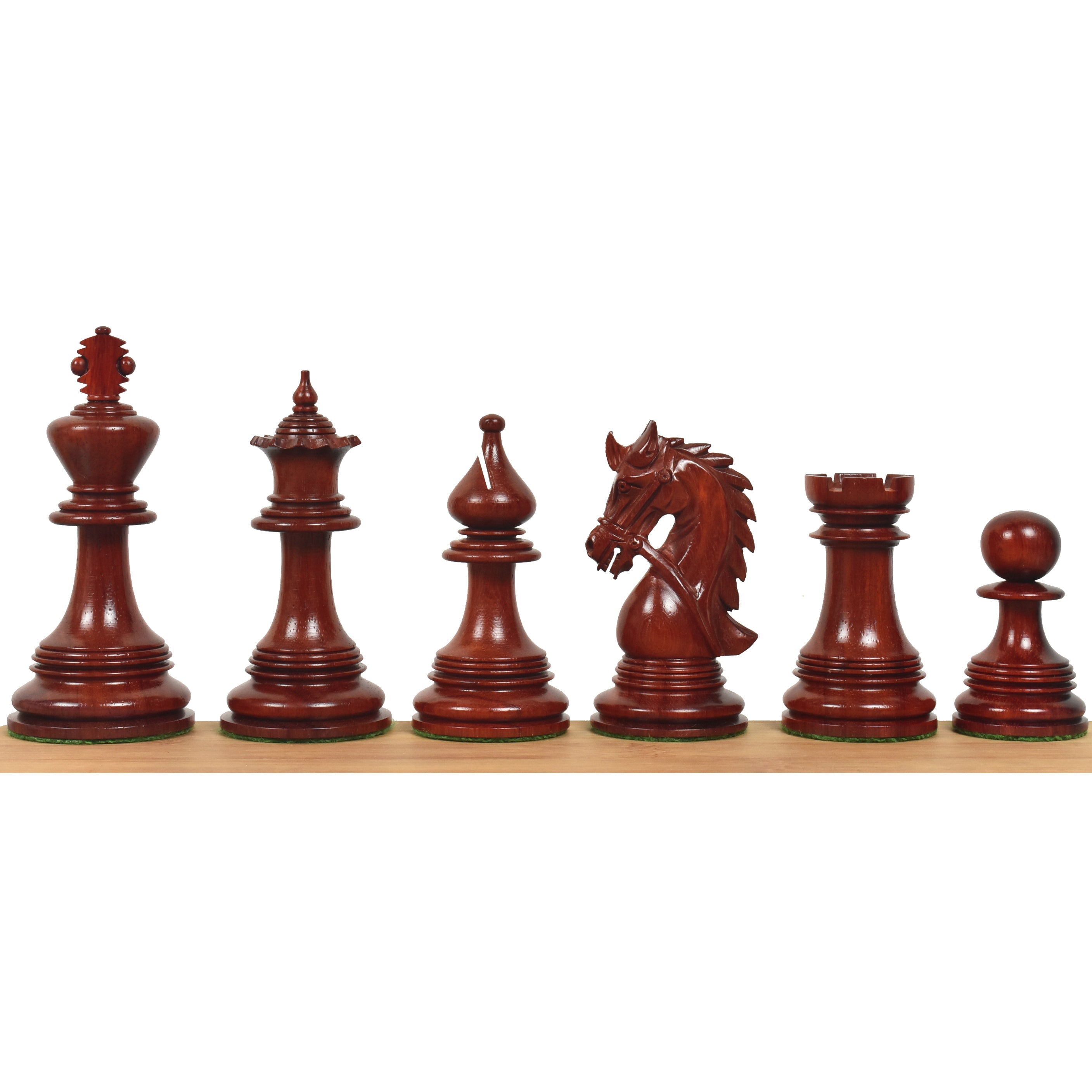 108mm king and matching chessmen in Bud Rosewood and Boxwood
