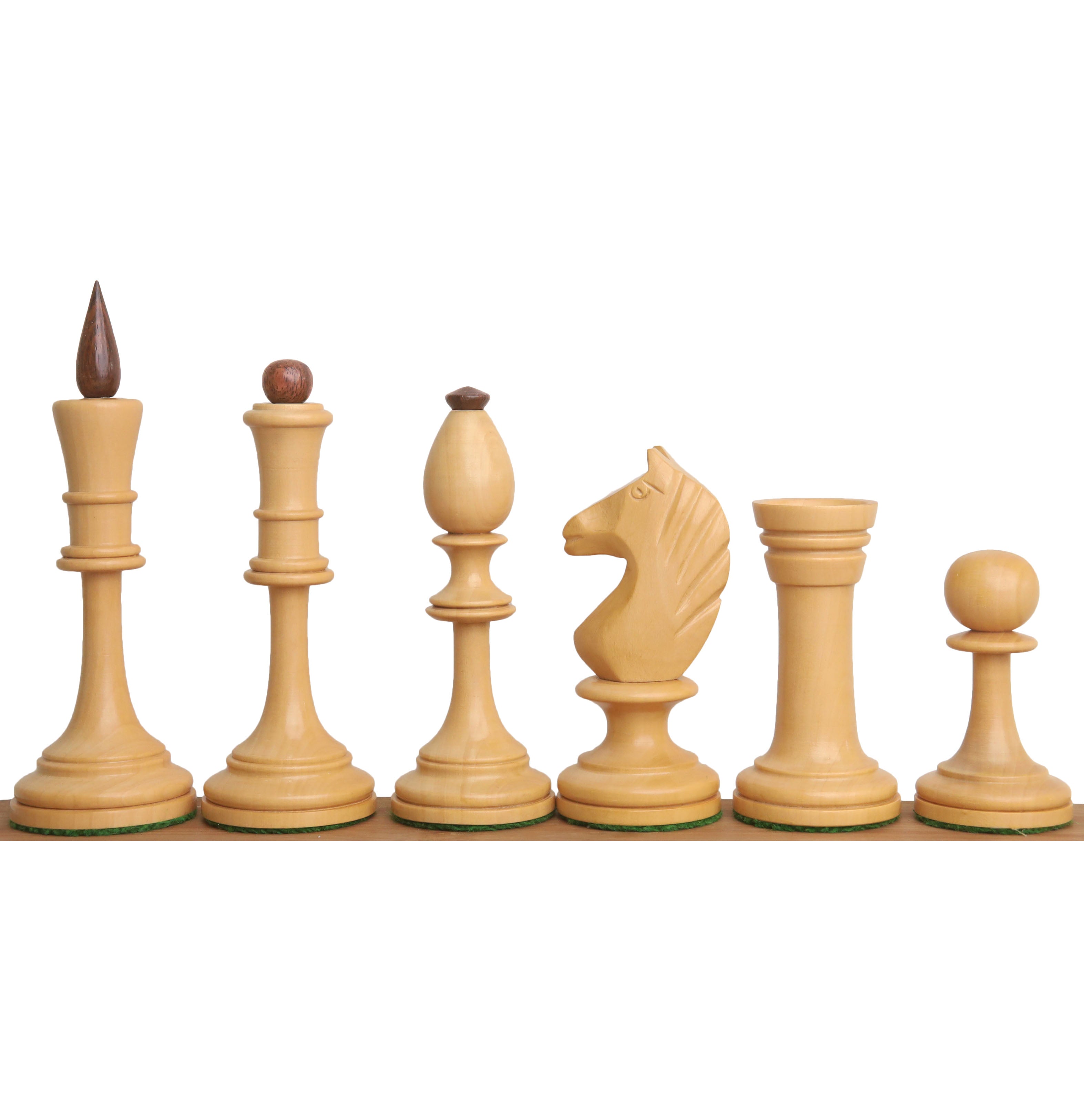 Golden Rosewood chessmen at 1,400 grams complete