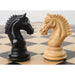 Tilted Knight Staunton chess pieces in ebony wood, 109mm king
