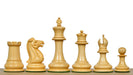 Genuine ebony chess pieces with a 95mm king and weighted felted bases