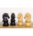 34 piece chessmen set in Ebonised Boxwood and Boxwood