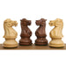 Golden Rosewood and Boxwood chessmen with a 29.5mm king base