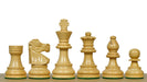 Sheesham chess pieces with a 76mm king and weighted felted bases