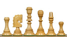 Genuine ebony chess pieces with a 110mm king and weighted felted bases