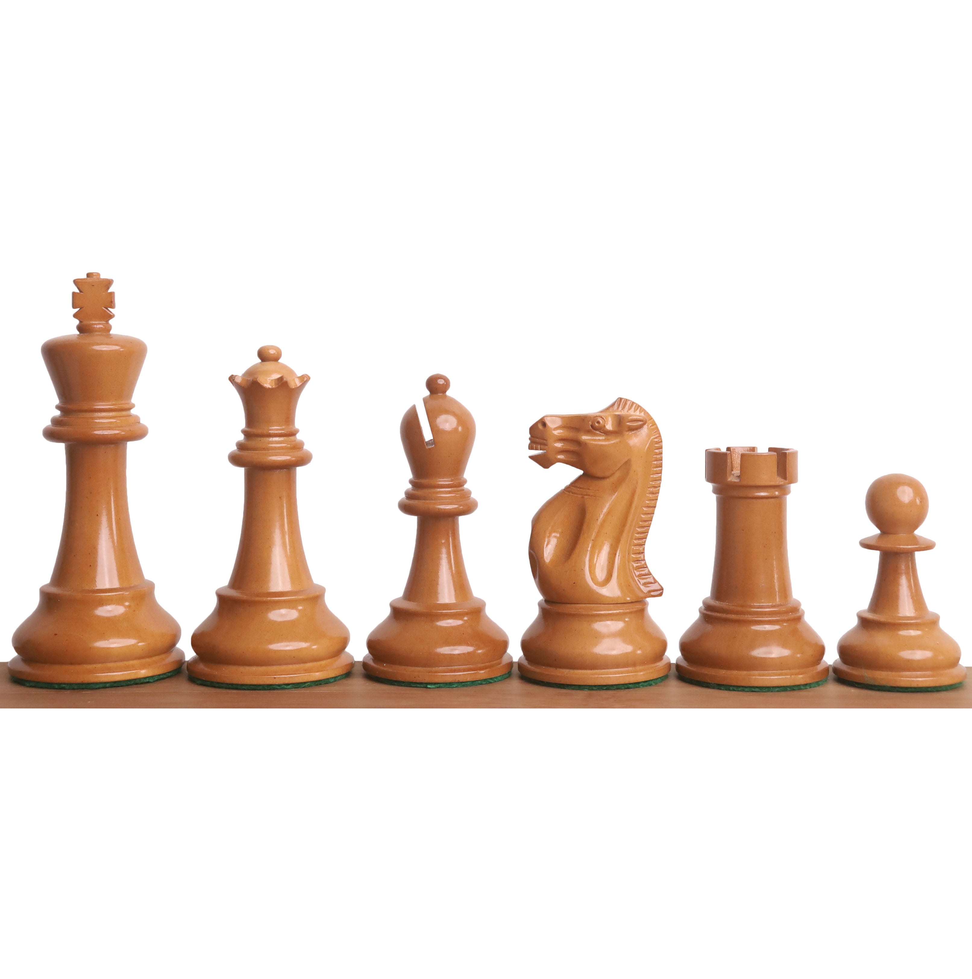 Knight and rook from the ebony and antiqued boxwood chessmen