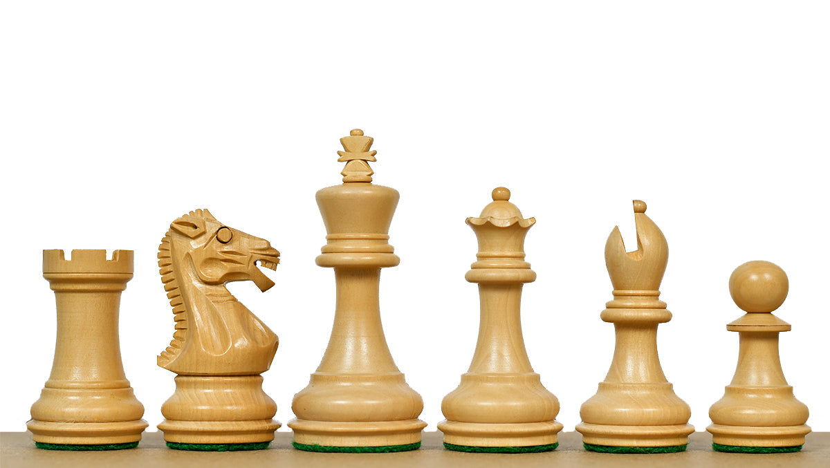 Sheesham chess pieces with a 78mm king and weighted felted bases