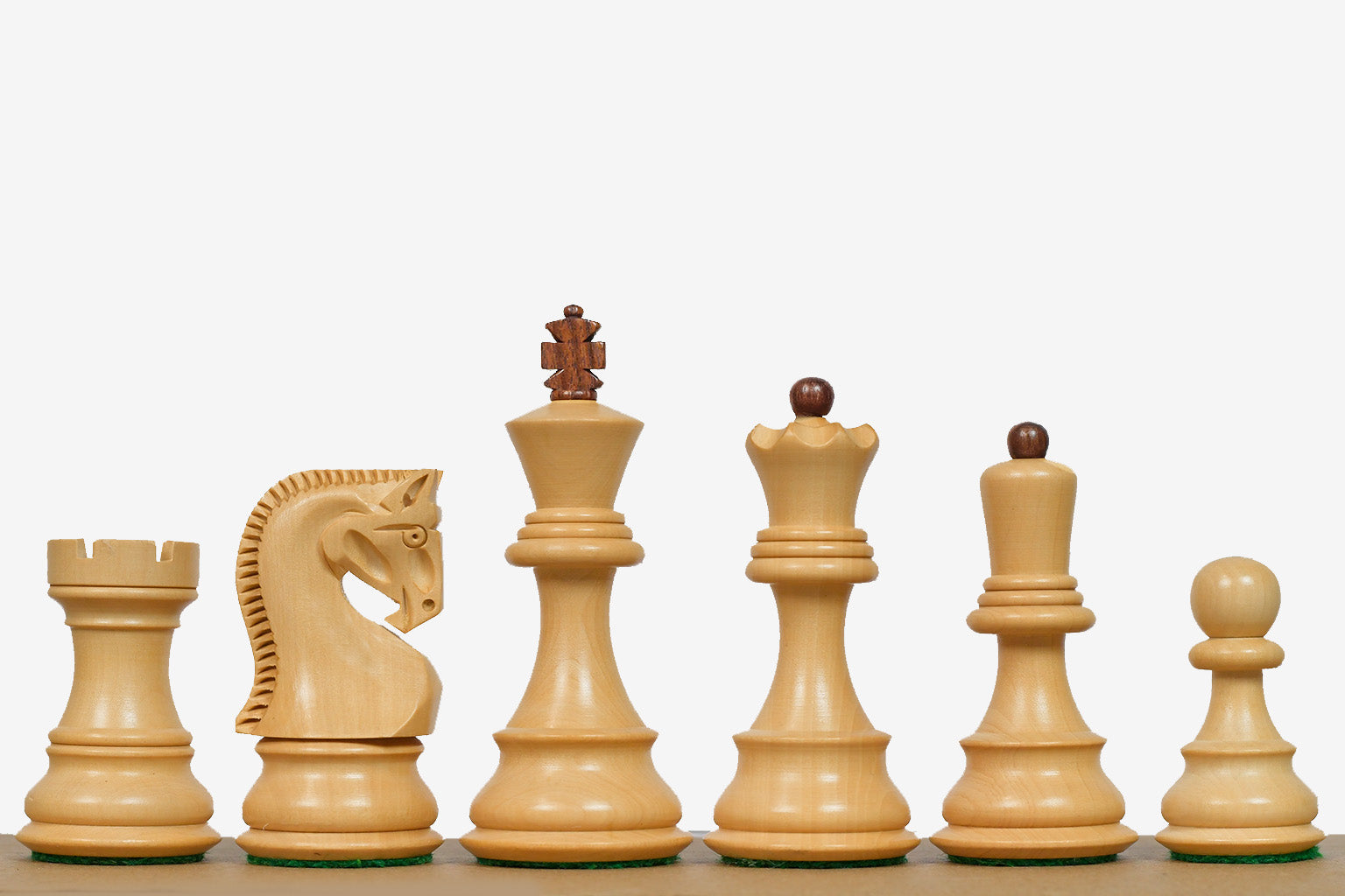 Reproduction 1959 Zagreb Staunton chessmen in sheesham and natural boxwood