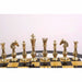 Metallic Grey and Metallic Gold chessmen sized for 40 to 50 mm squares
