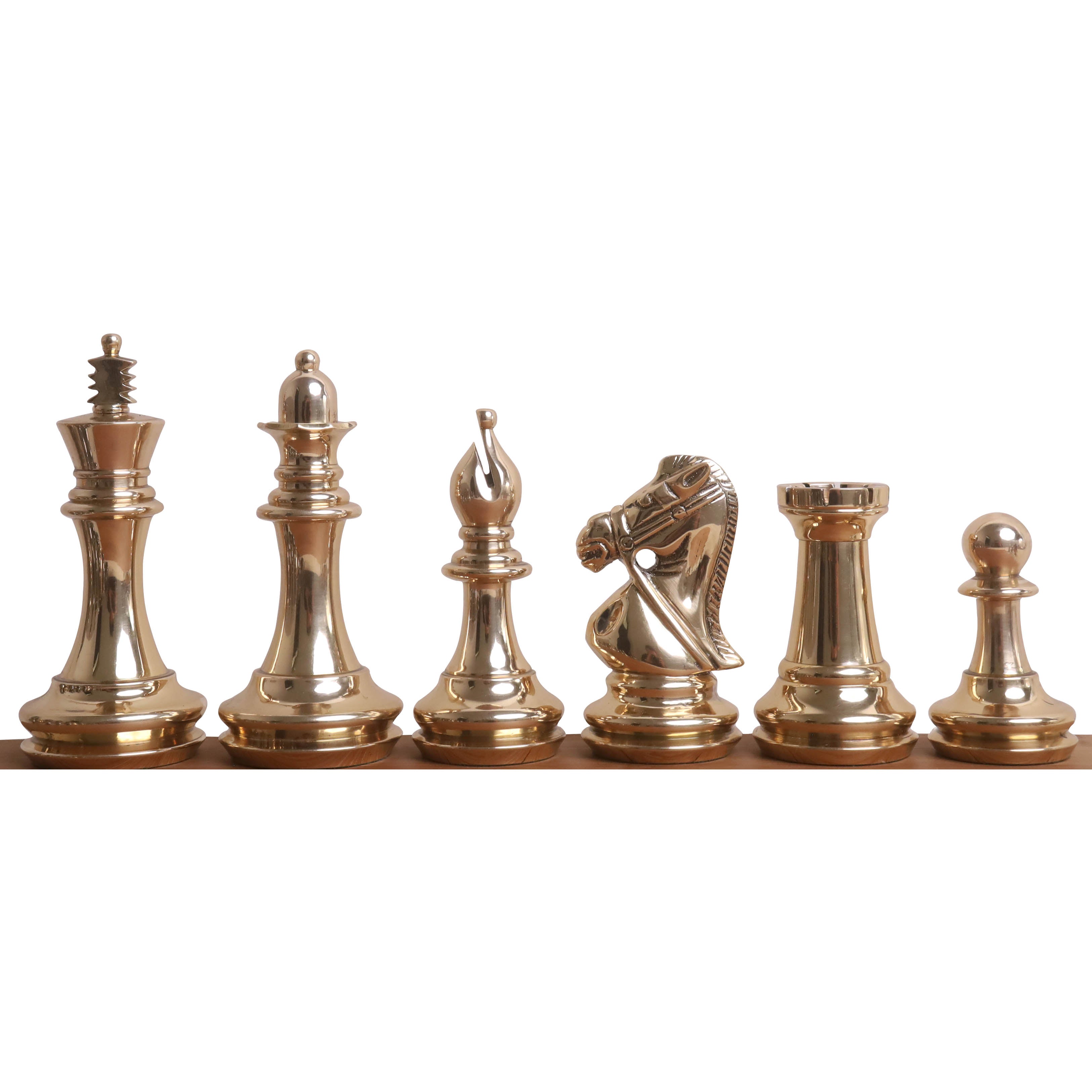 34 piece chessmen set in Metallic Gold and Grey