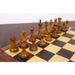 Ebonised Boxwood and Antiqued Boxwood chessmen with a 43mm king base