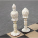 English Series Pre-Staunton Antiqued Camel Bone 95mm Chess Pieces