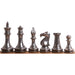 Metallic Gold and Grey chessmen sized for 50 to 60 mm squares