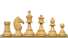 Ebonised boxwood Staunton chess pieces, 1962 Stockholm Interzonal reproduction