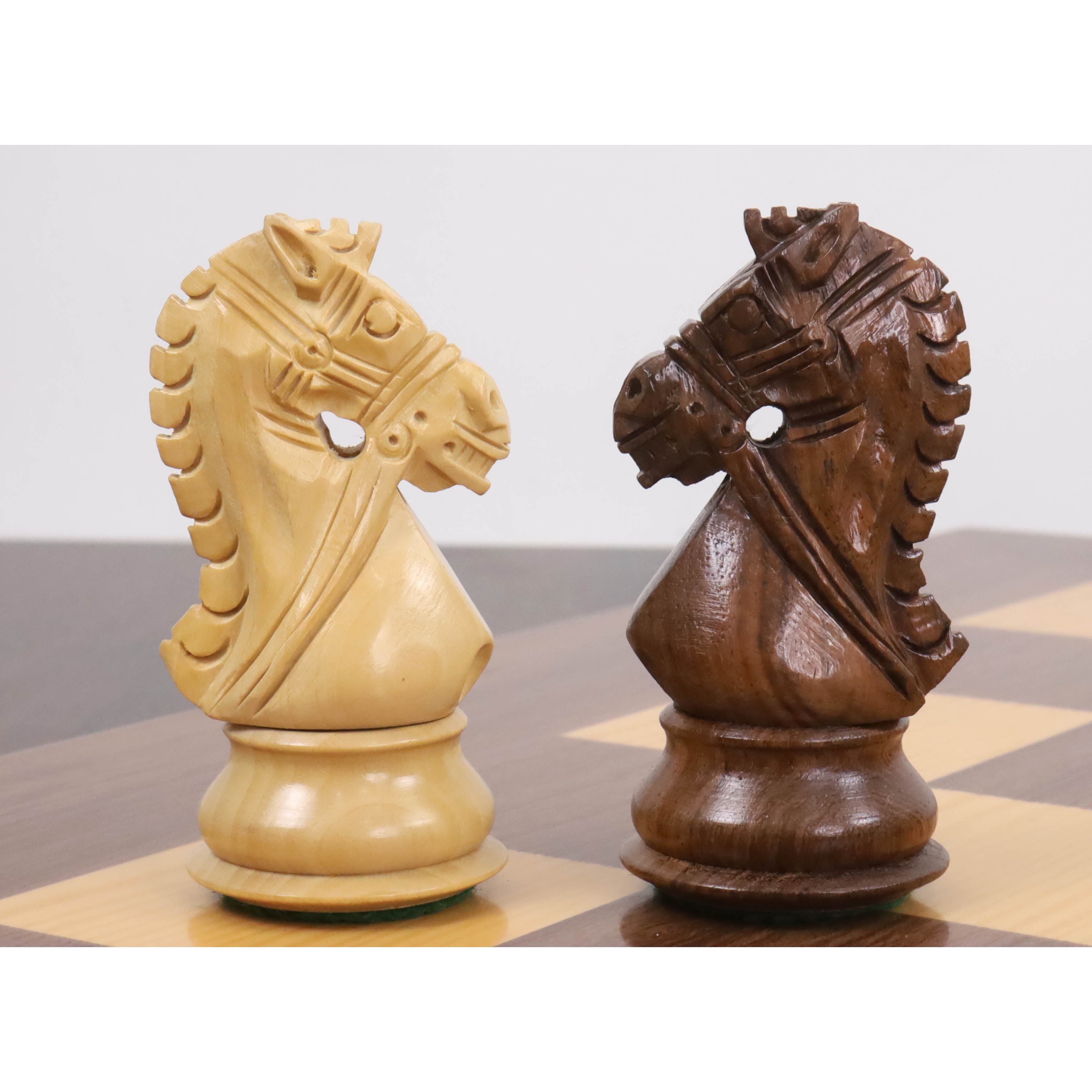 34 piece chessmen set in Golden Rosewood and Boxwood