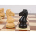 34 piece ebonised boxwood chessmen set