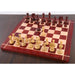 Bud Rosewood chessmen cut for 55 to 65mm squares