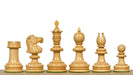 Golden dyed chess pieces with a 102mm king and weighted felted bases