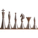 Antiqued Copper and Metallic Silver chessmen cut for 45 to 55mm squares