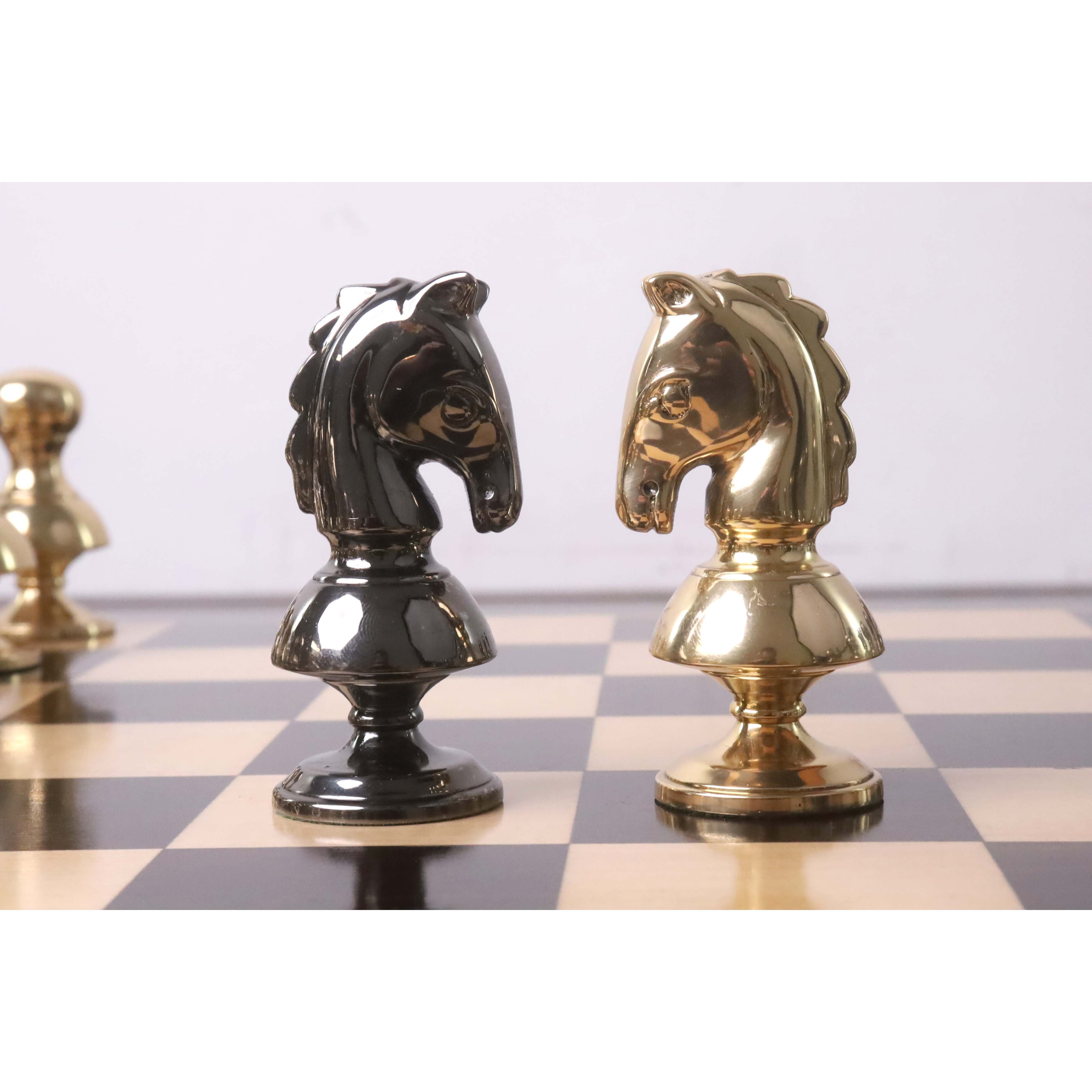 Metallic Grey and Gold chessmen at 2,700 grams complete