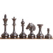 Metallic Grey and Gold chessmen cut for 45 to 55mm squares