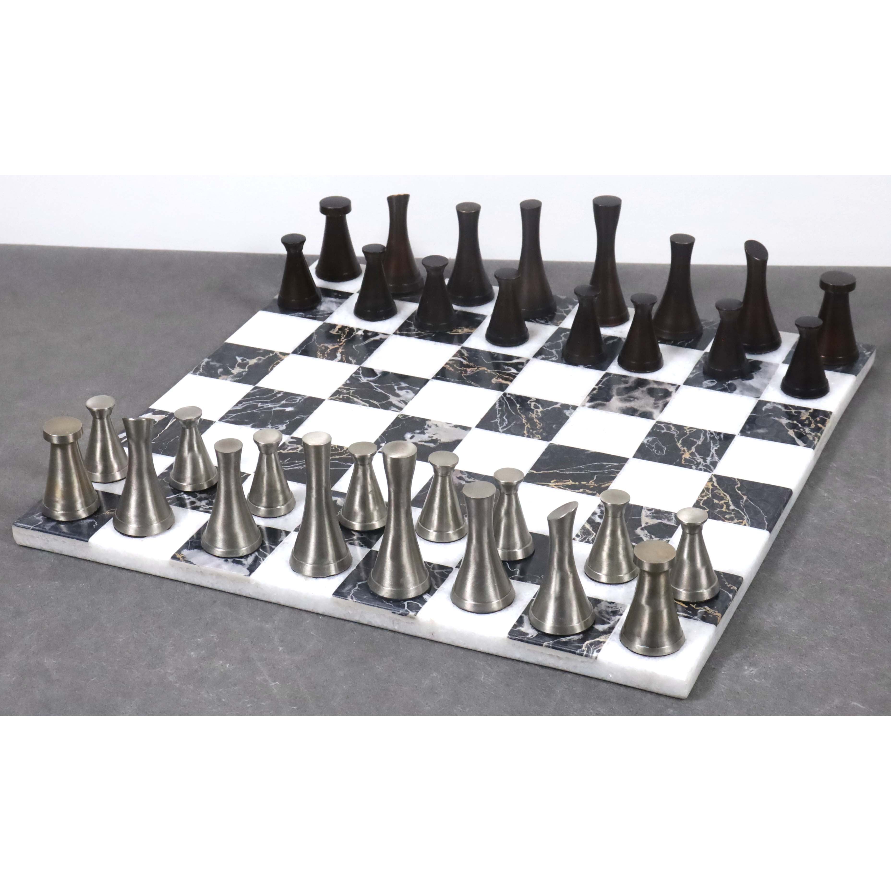 Tower Series Brass 79mm Chess Pieces