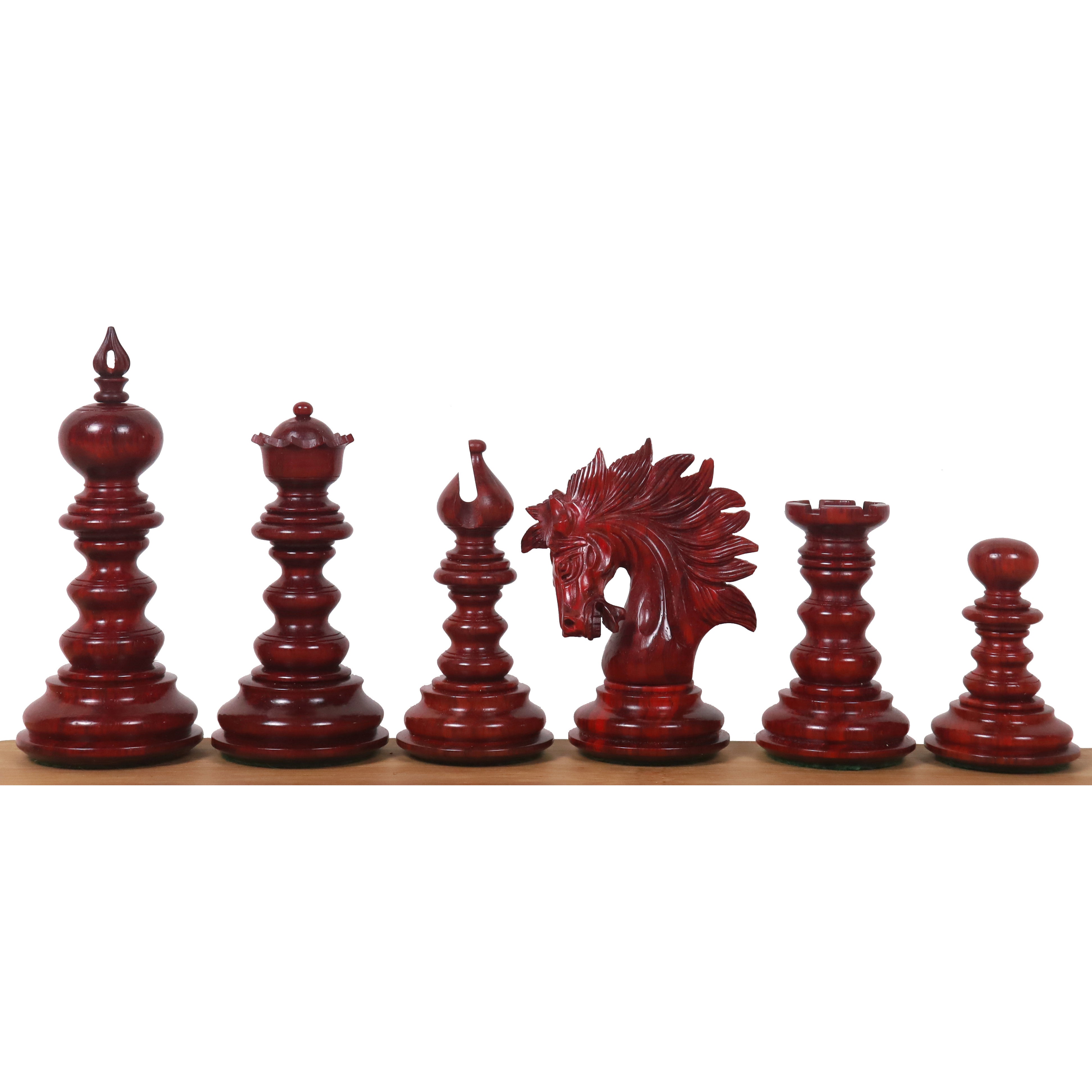 34 piece bud rosewood chessmen set