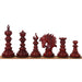34 piece bud rosewood chessmen set