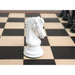 Lacquered Black boxwood and Lacquered White boxwood chessmen cut for 55mm squares