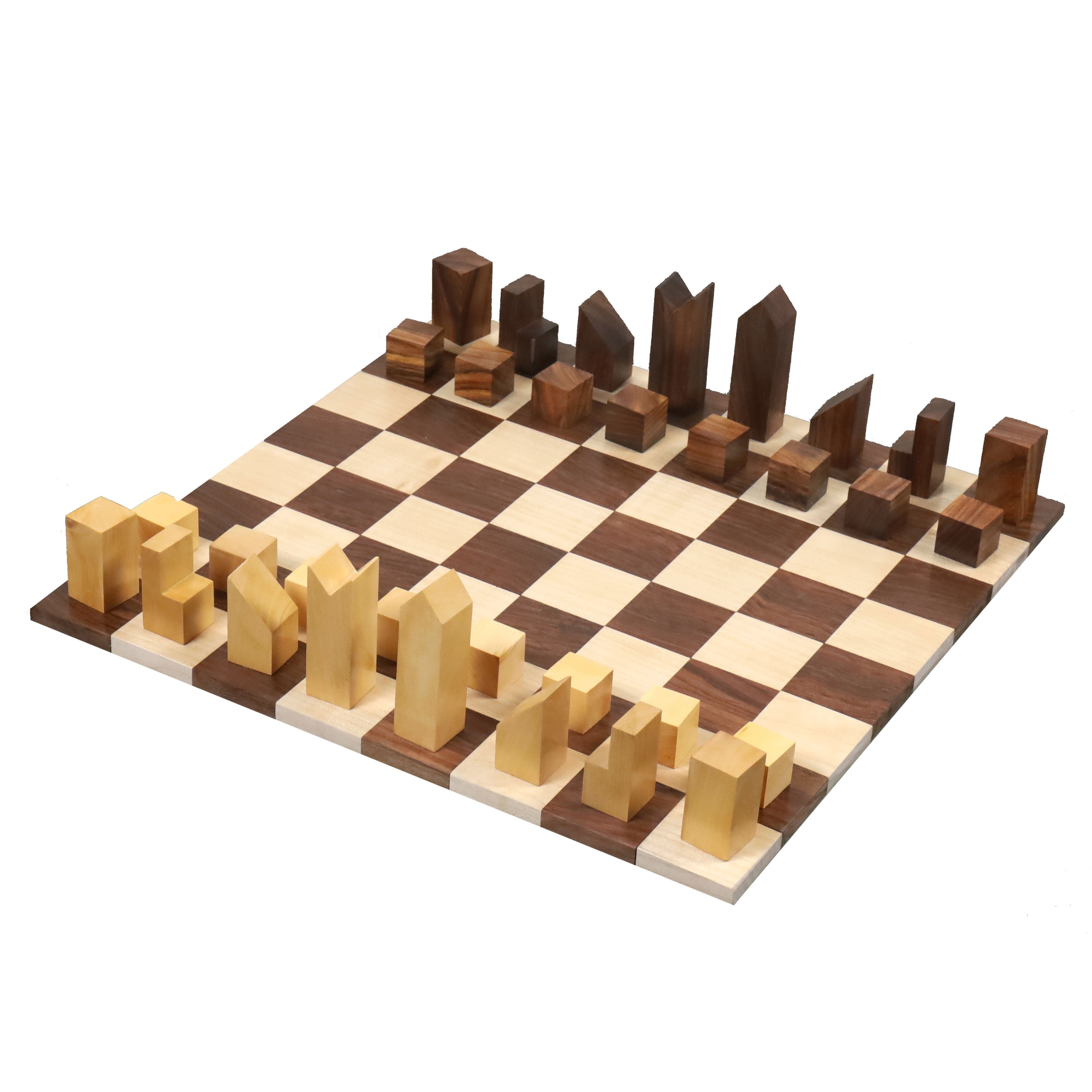 Golden Rosewood chessmen at 306 grams complete