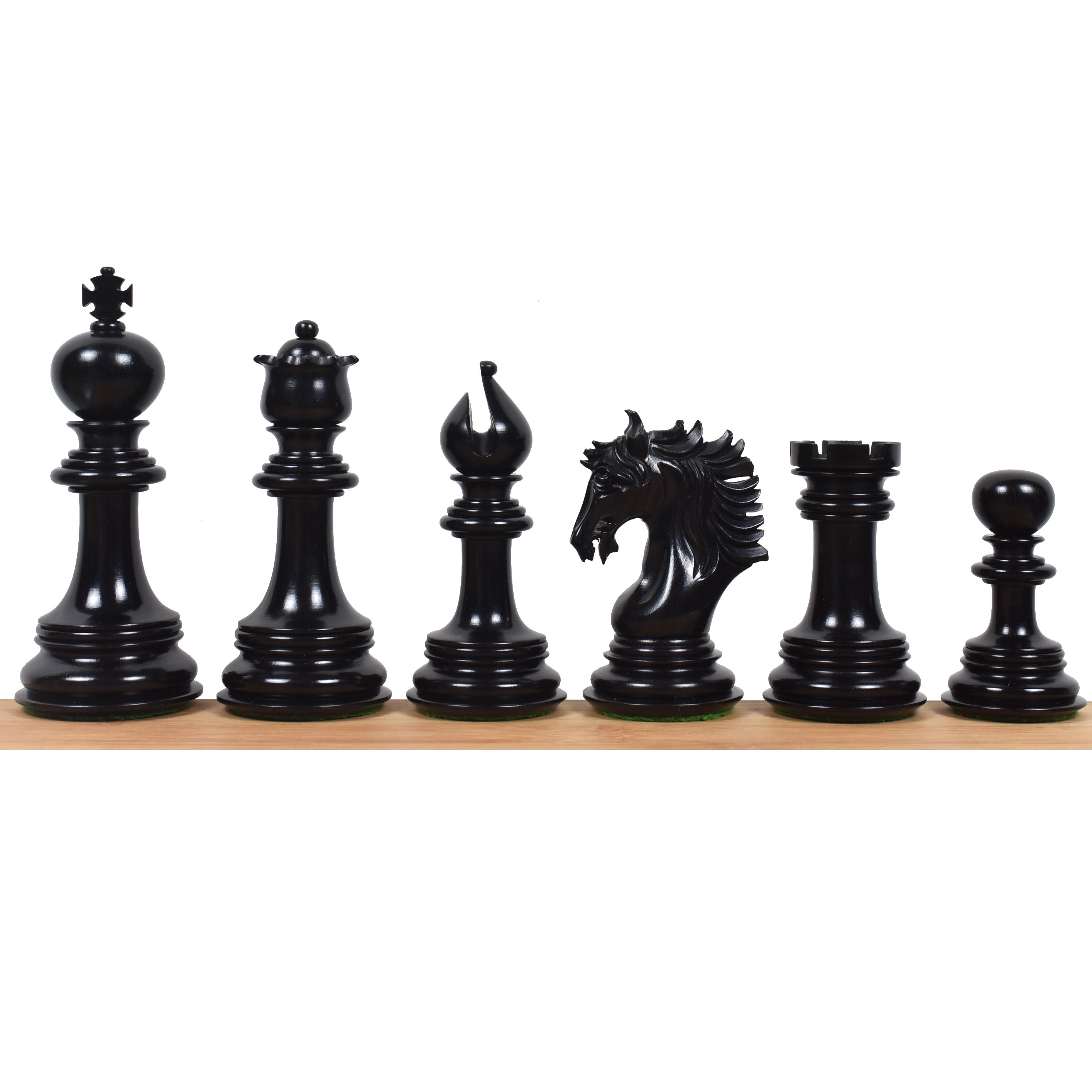 Arthur Staunton chess pieces in ebony, 116mm king