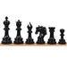 Arthur Staunton chess pieces in ebony, 116mm king