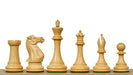 Genuine ebony chess pieces with a 103mm king and weighted felted bases