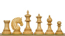 Genuine ebony chess pieces with a 108mm king and weighted felted bases
